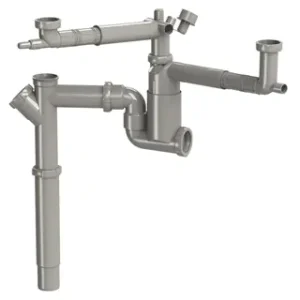 Faluplast Vattenlås diskbänk dubbelho 50 mm x R40 Köp nu