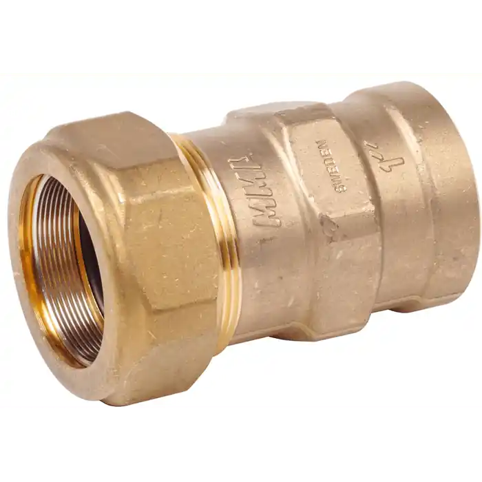 Fynd Rak stålrörskoppling invändig rörgänga x klämring R15 x 21-21,8 mm