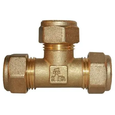 Begränsat antal Klämringskoppling T-rör 22 mm x 15 mm x 15 mm