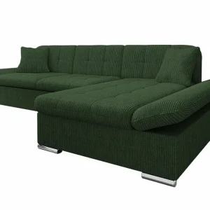 Sänkt pris Lomux 3-sits Hörnbäddsoffa Dark green - Möbler