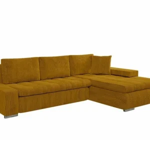 Cerys 3-sits Hörnbäddsoffa Dark yellow - Möbler Bästa pris