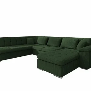 Sänkt pris Sakri 5-sits Hörnbäddsoffa Dark green - Möbler