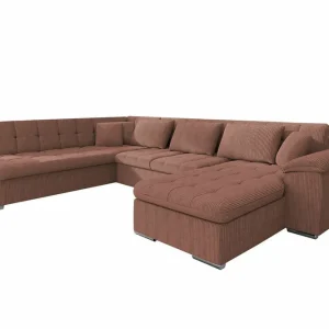 Sakri 5-sits Hörnbäddsoffa Brown - Möbler Premium