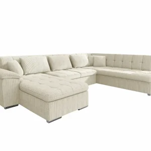 Begränsat erbjudande Sakri 5-sits Hörnbäddsoffa Beige/Light beige - Möbler