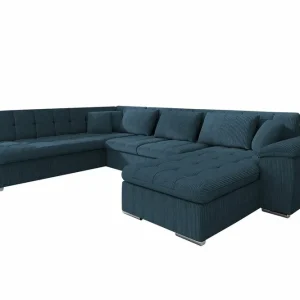 Endast denna vecka Sakri 5-sits Hörnbäddsoffa Dark blue - Möbler