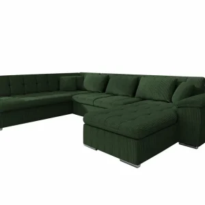 Lägg i varukorgen Sakri 5-sits Hörnbäddsoffa Dark green - Möbler