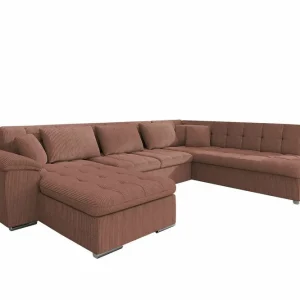 Trygg betalning Sakri 5-sits Hörnbäddsoffa Light brown - Möbler