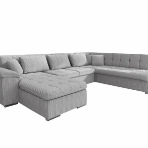 Sakri 5-sits Hörnbäddsoffa Ljusgrå - Möbler Fynd
