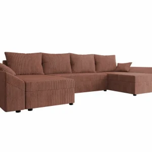 Midfeld 4-sits Hörnbäddsoffa Light brown - Möbler risnedsättning