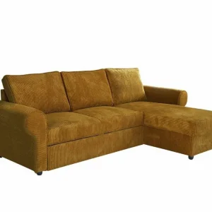 Fri frakt Midfeld 3-sits Hörnbäddsoffa Mustard yellow - Möbler