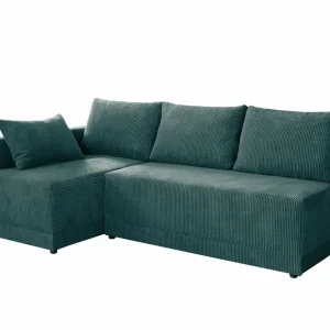 Beställ nu Denegal 3-sits Hörnbäddsoffa Dark green - Möbler