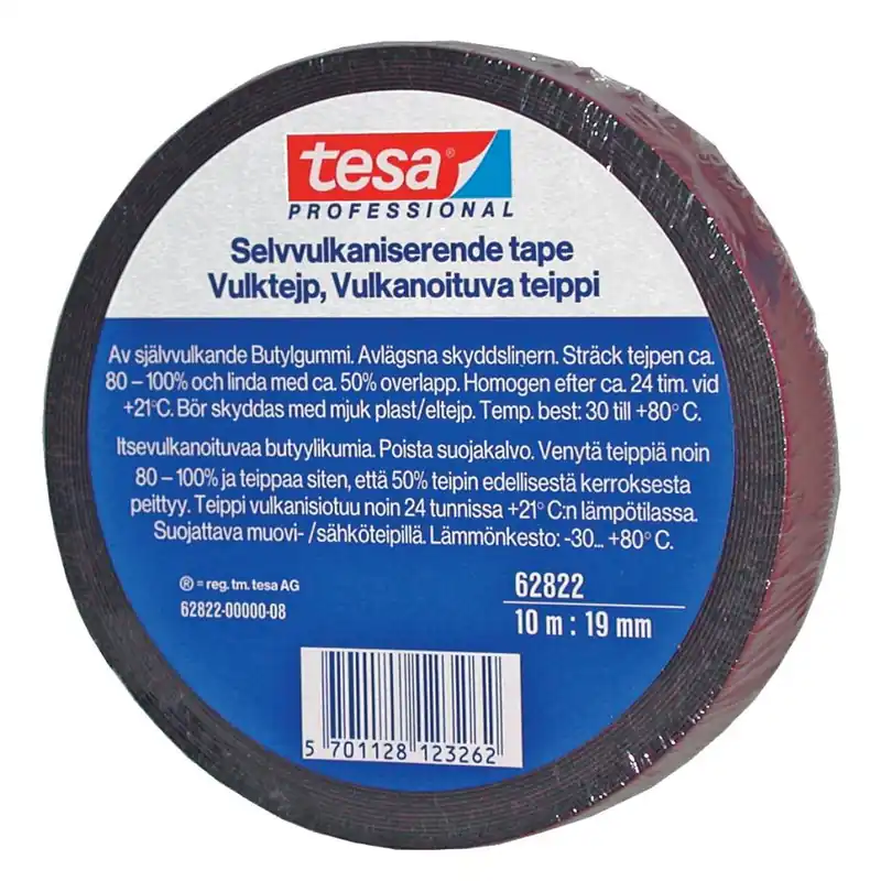 Handla nu Tesa Vulktejp svart 19 mm x 10 meter