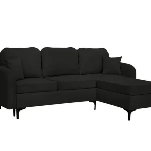 Snabb leverans Knocklong 3-sits Hörnbäddsoffa Black - Möbler