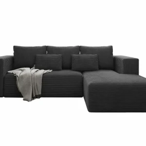 Listowel 3-sits Hörnbäddsoffa Black - Möbler Fynd
