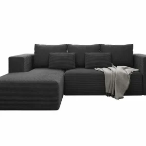 Listowel 3-sits Hörnbäddsoffa Black - Möbler Rabatter