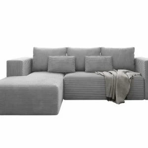 Kampanj Listowel 3-sits Hörnbäddsoffa Light grey/Dark grey - Möbler