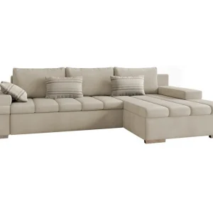 Naoma 3-sits Hörnbäddsoffa beige - Möbler Outlet