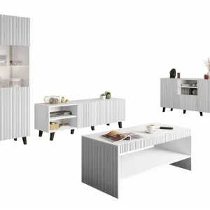 Scandinavian Choice Strontian Möbelset För Vardagsrum Scandinavian Choice White - Förvaring Premium