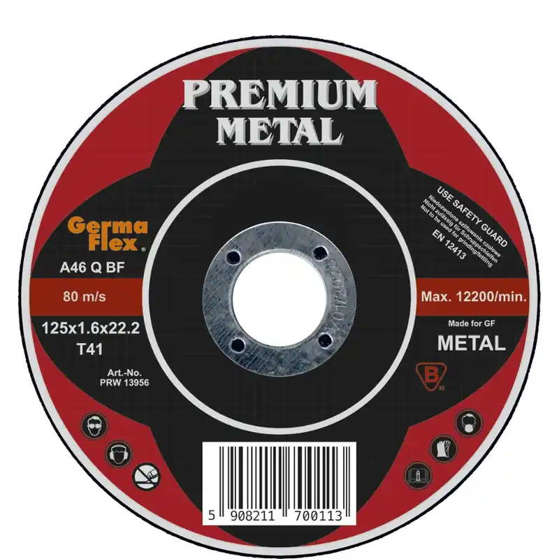 Fri frakt Germaflex kapskiva metall 125 x 1,6 x 22,2 mm