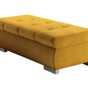 Begränsat erbjudande Cerys Fotpall 60 cm Gul - Möbler