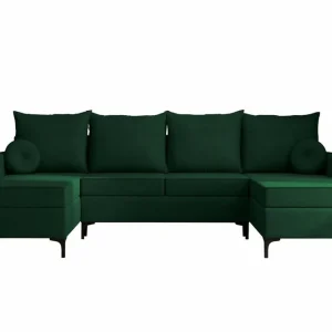 Endast idag Knocklong 4-sits Hörnbäddsoffa Grön - Möbler