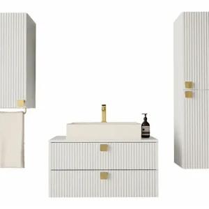 Concept 55 Glenndale Badrumsmöbelset Vit - Förvaring Billig