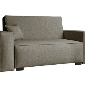 Denegal 2-sits liten bäddsoffa i Tyg Beige - Möbler Begränsat erbjudande