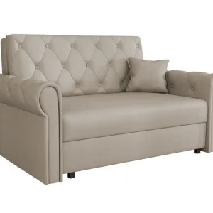 risnedsättning Denegal 2-sits liten bäddsoffa i Plysch Beige - Möbler