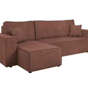 Magston 3-sits Hörnbäddsoffa Rosa - Möbler Lägg i varukorgen