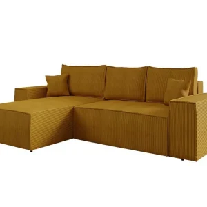 Bästa pris Knocklong 3-sits Hörnbäddsoffa Gul - Möbler