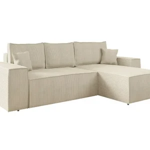 Billig Knocklong 3-sits Hörnbäddsoffa Cream - Möbler