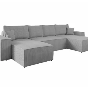 I lager Knocklong 4-sits Hörnbäddsoffa Ljusgrå - Möbler