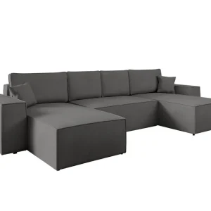 Outlet Knocklong 4-sits Hörnbäddsoffa Mörkgrå - Möbler