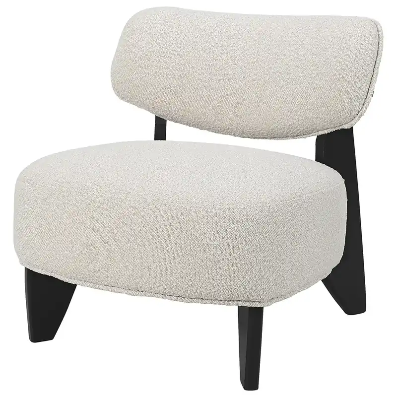 Fynd Cadiz tygfåtölj Bouclé cream