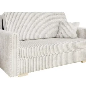 Denegal 2-sits liten bäddsoffa i Plysch Beige - Möbler Sista chansen