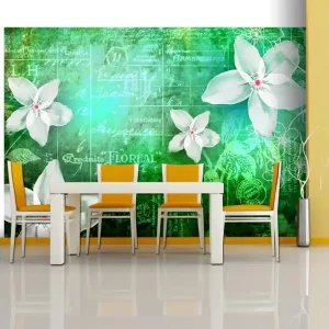 Beställ idag FOTOTAPET Floral Notes III 300x210 - Inredning & dekor