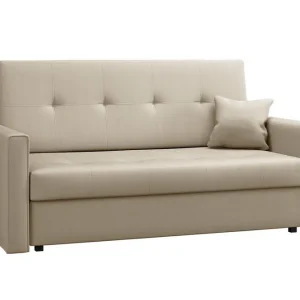 Denegal 2-sits liten bäddsoffa i Plysch Beige - Möbler Extra rabatt