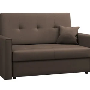 Handla nu Denegal 2-sits liten bäddsoffa i Plysch Brun - Möbler