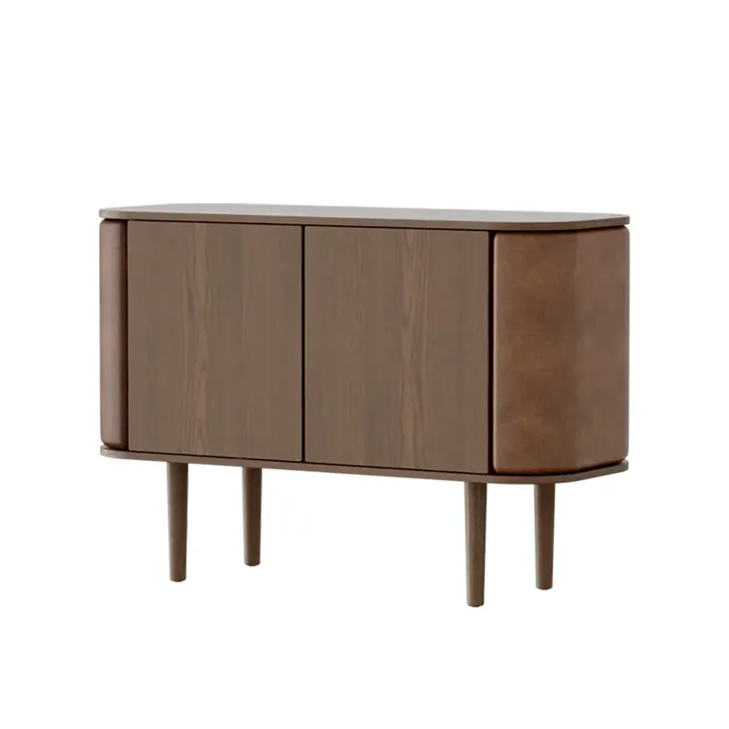 Treasures 2-dörrars skåp Mörk Ek/Brown Faux leather Fynd