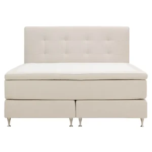 Berg & Strand Hilton Premium Komplett Sängpaket 160x200 cm Kontinentalsäng med Sänggavel Ljusbeige Tyg - Möbler Erbjudandepris