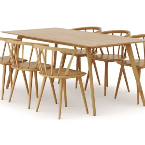 Bark Tyrö Matgrupp med 6 st Tyrö Karmstolar Oak/Oak - Möbler Beställ idag