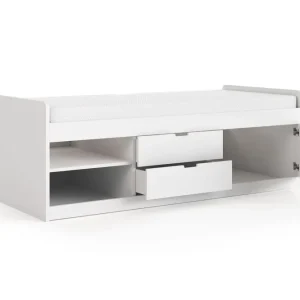 Billigare Basic Home Lundvik Sängram 90x200 cm med förvaring inklusive madrass Vit - Möbler