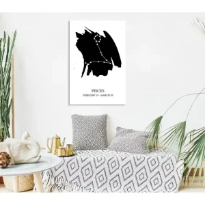Tavla Zodiac Signs: Pisces (1 Part) Vertical 60x90 - Inredning & dekor Populärt val