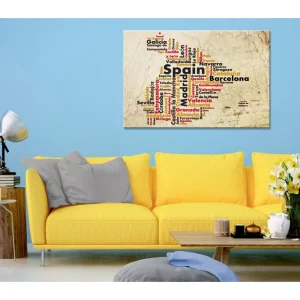Tavla Spanish Cities (ES) 120x80 - Inredning & dekor Reapris
