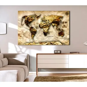 Beställ idag Tavla Map: Leonardo da Vinci inspiration 120x80 - Inredning & dekor