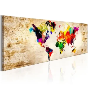 Tavla World In Watercolours 150x50 - Inredning & dekor Populär