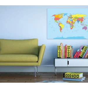 TAVLA Rainbow Geography 60x40 - Inredning & dekor Begränsat antal
