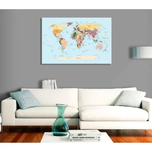 TAVLA World Map: Travel with Me 90x60 - Inredning & dekor Sista chansen