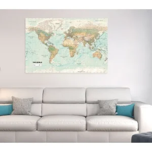 Tavla World Map: Beautiful World 90x60 - Inredning & dekor Bästa pris