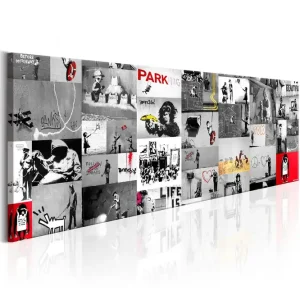 Tavla Street Art Banksy Ii 150x50 - Inredning & dekor Utförsäljning